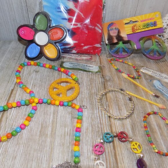 DRESS UP COSTUME FACE PAINT PEACE GROUP - Picture 3 of 12